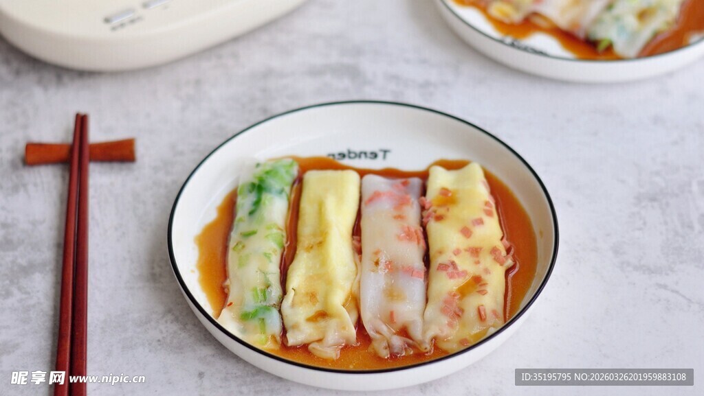 美味卷类美食摆盘展示