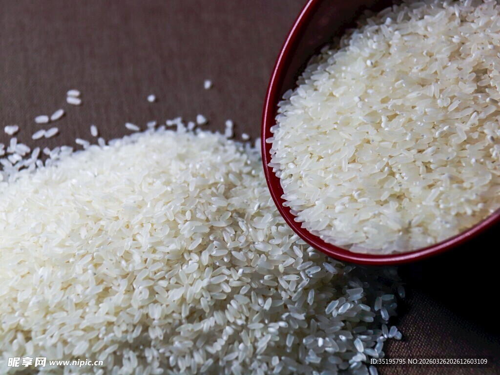 红碗盛的优质大米