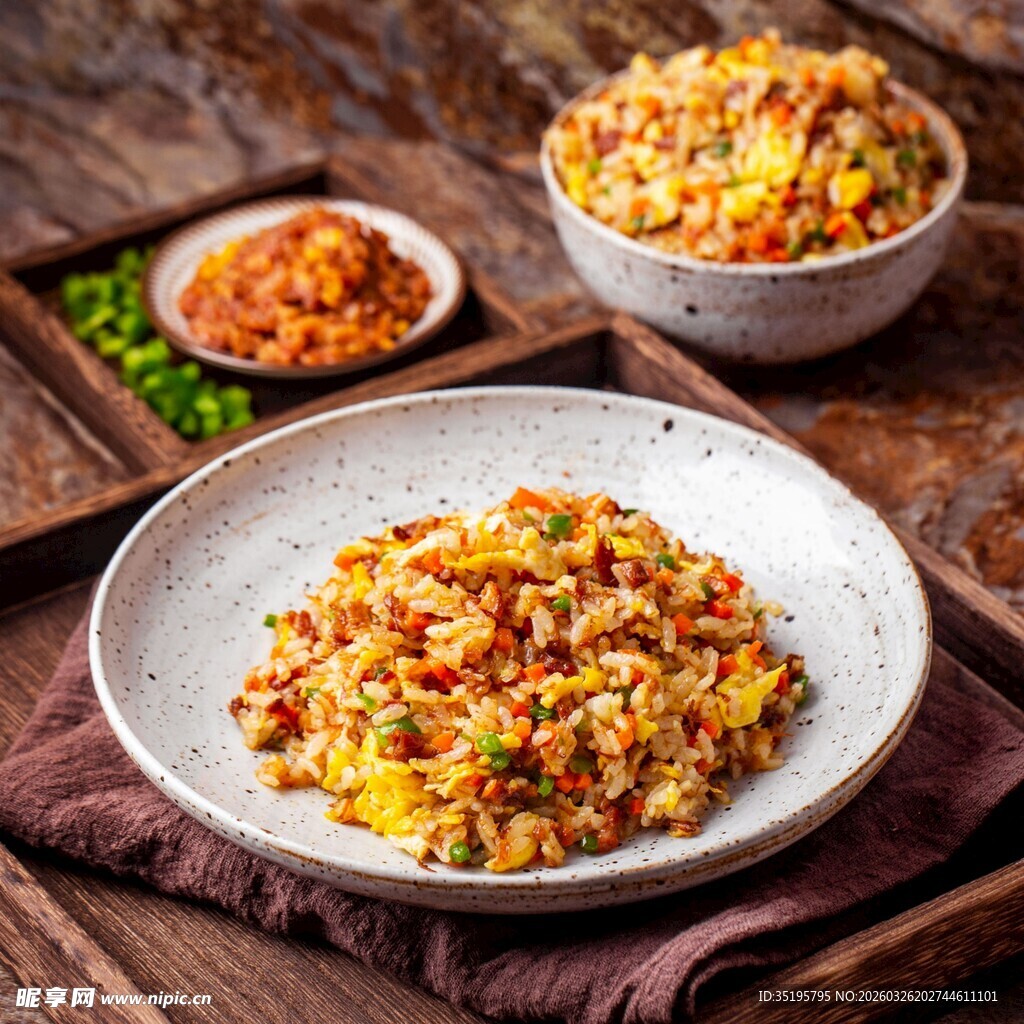 美味蛋炒饭诱人食欲满满