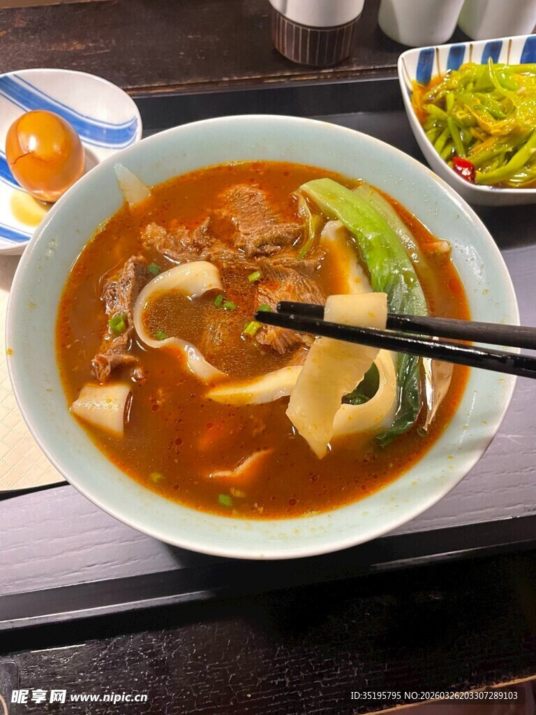 美味日式拉面特写