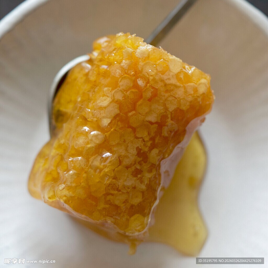 一勺美味蜂巢蜜