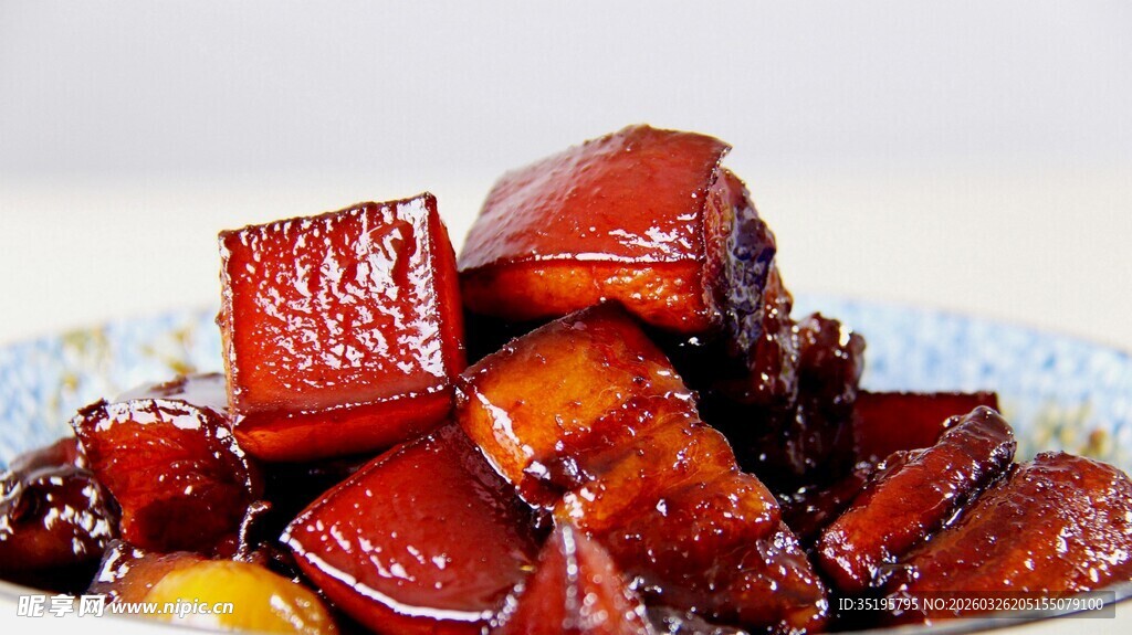 美味红烧肉特写