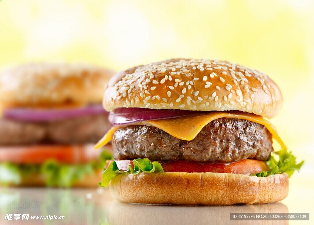 美味双层芝士汉堡