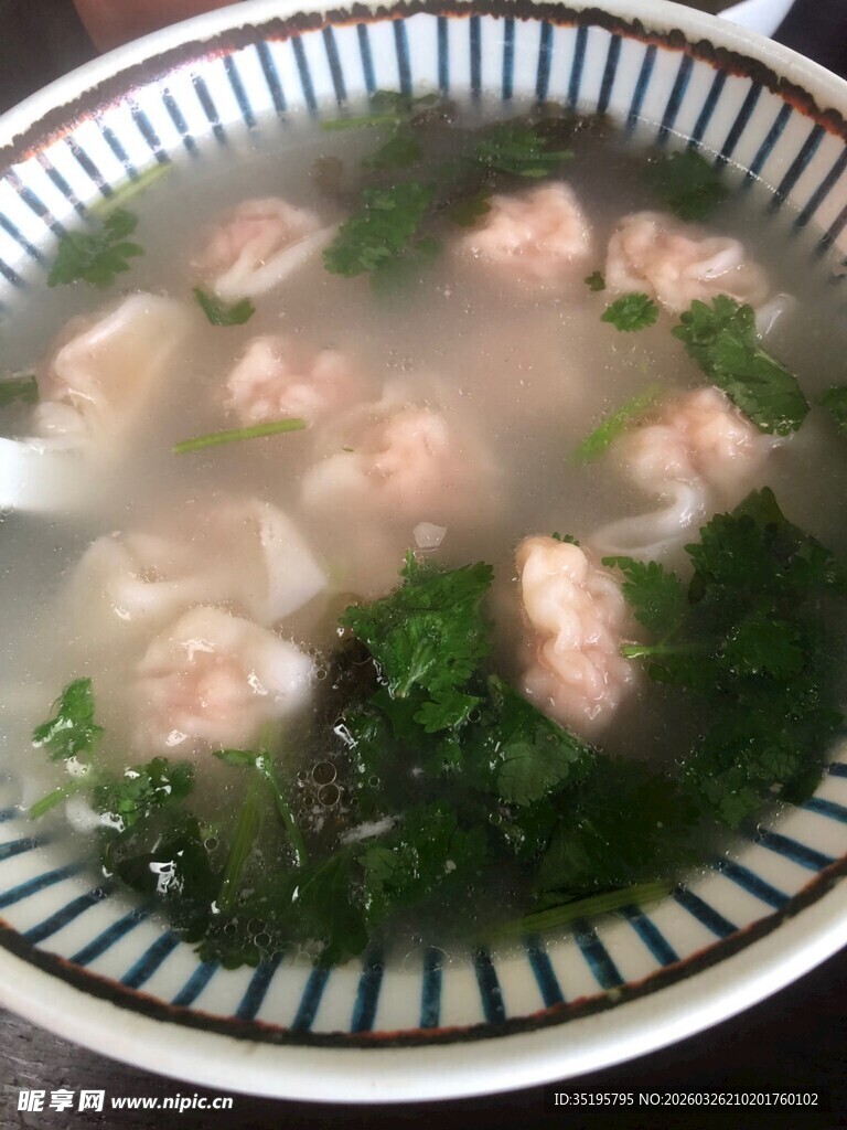 紫菜鲜肉馄饨汤