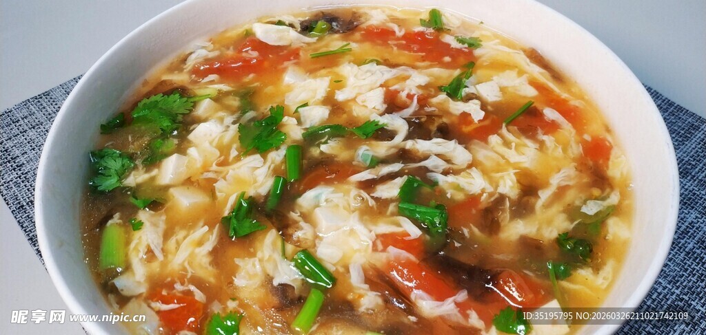 番茄虾仁蛋花汤