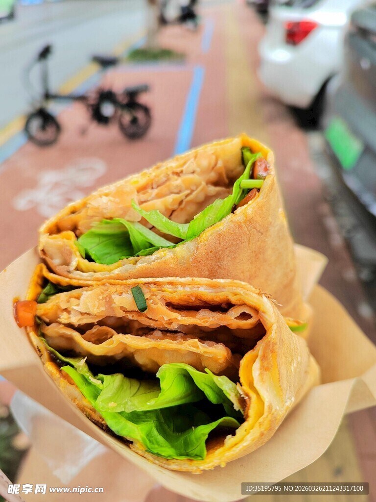 美味双拼卷饼诱人呈现