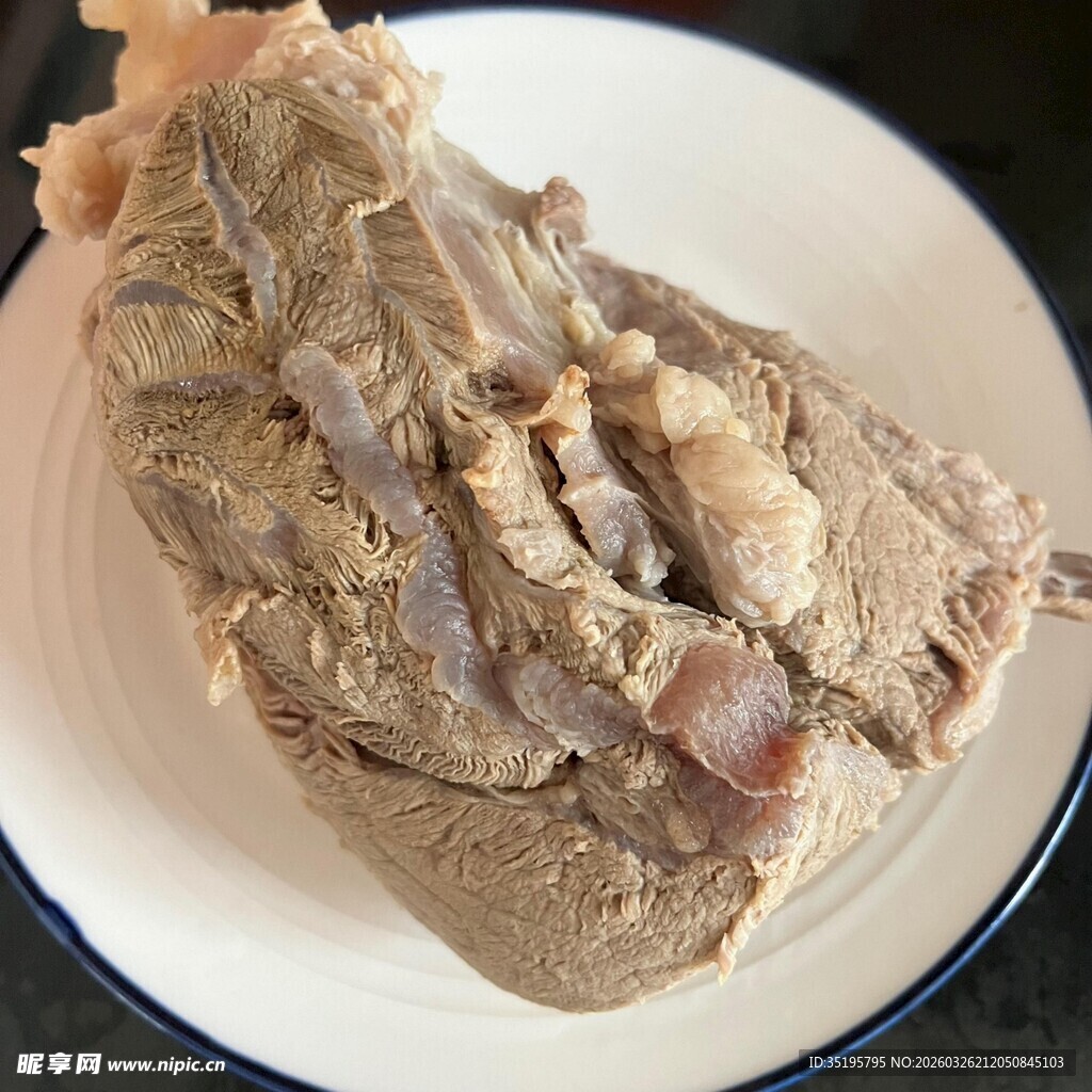 一盘美味的卤制大骨头