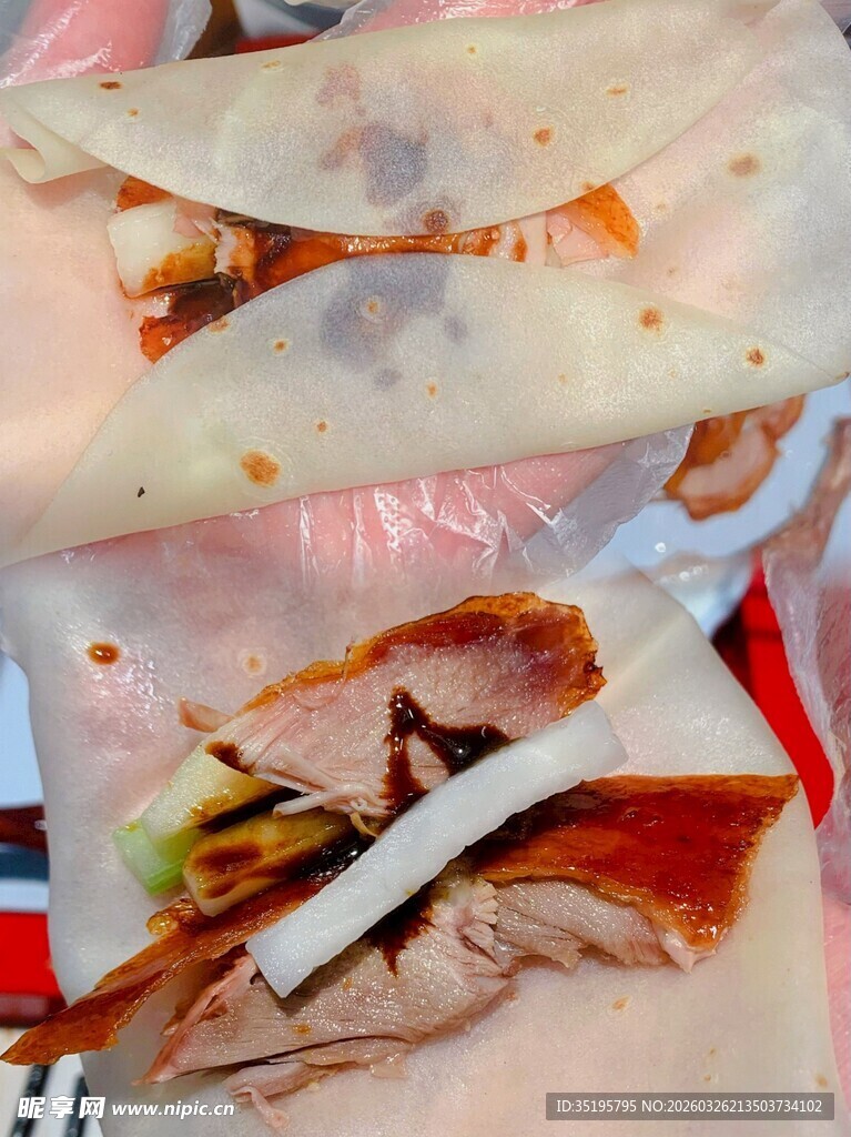 美味鸡肉卷饼特写