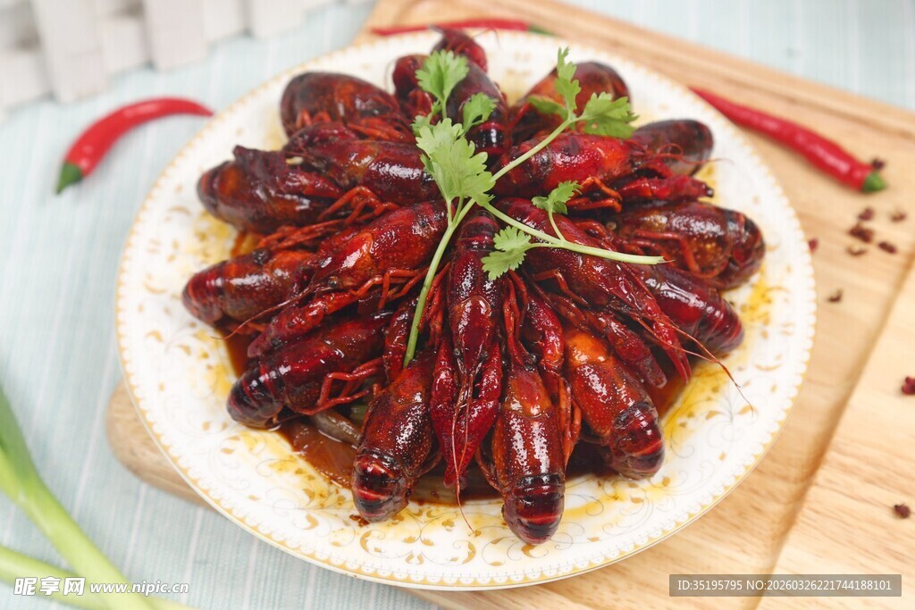 美味诱人的香辣小龙虾