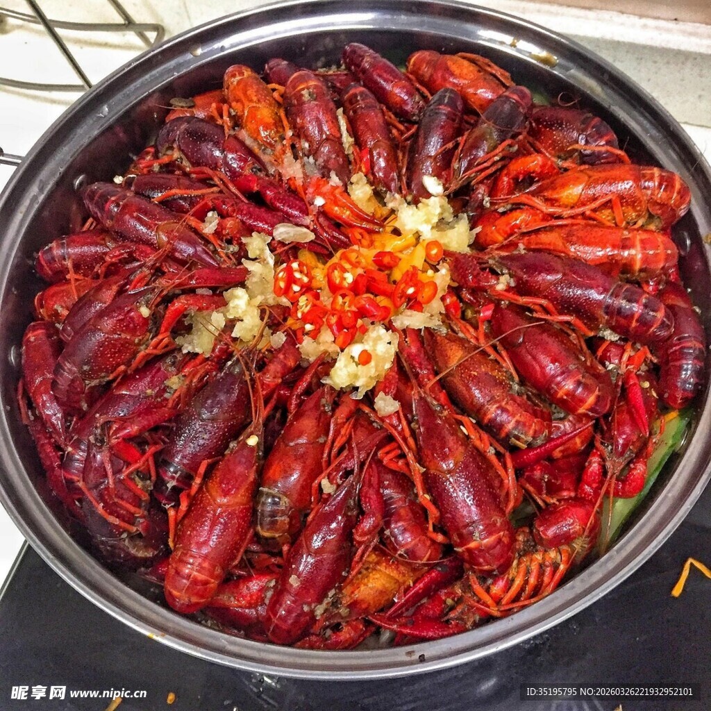 美味诱人的麻辣小龙虾