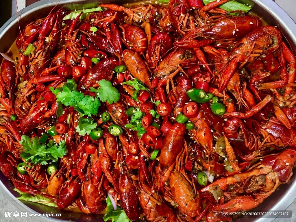 香辣诱人的美味小龙虾