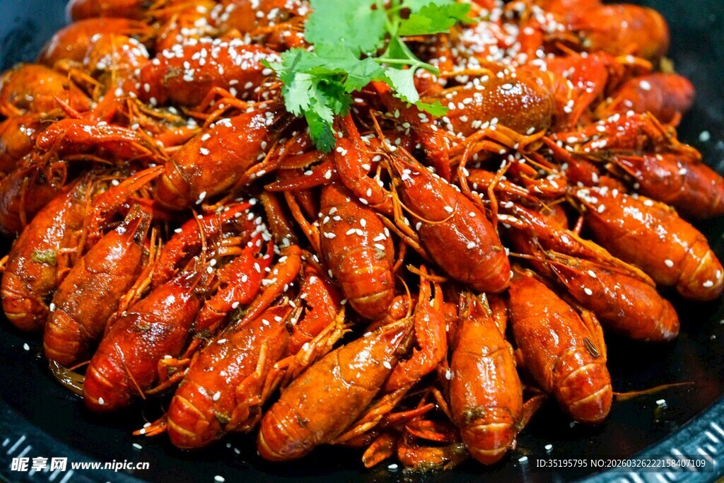 美味诱人的麻辣小龙虾