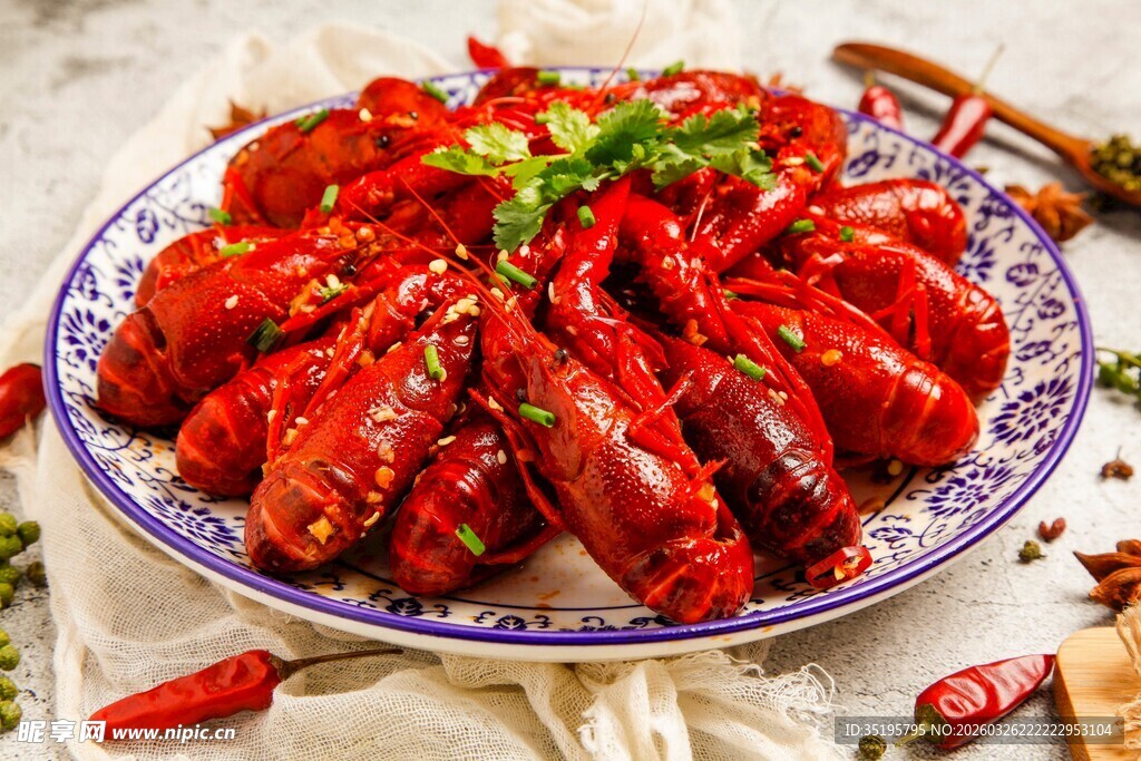 美味诱人的香辣小龙虾