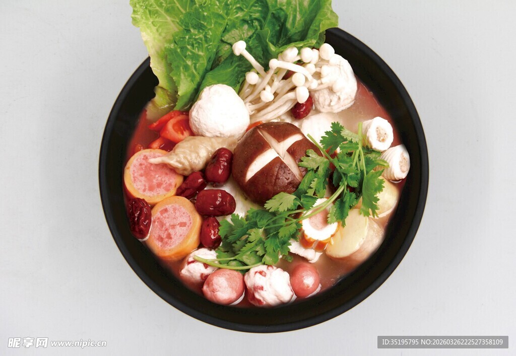 美味多彩蔬菜丸子汤