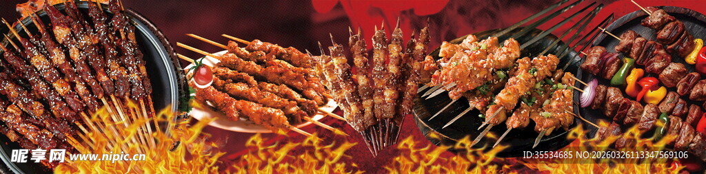 烧烤龙虾门头海报灯箱