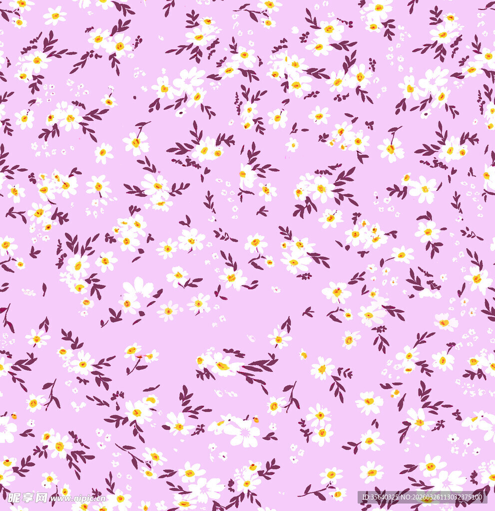 淡紫色花卉图案背景