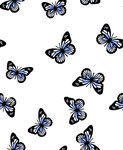 蓝蝶飞舞图案
