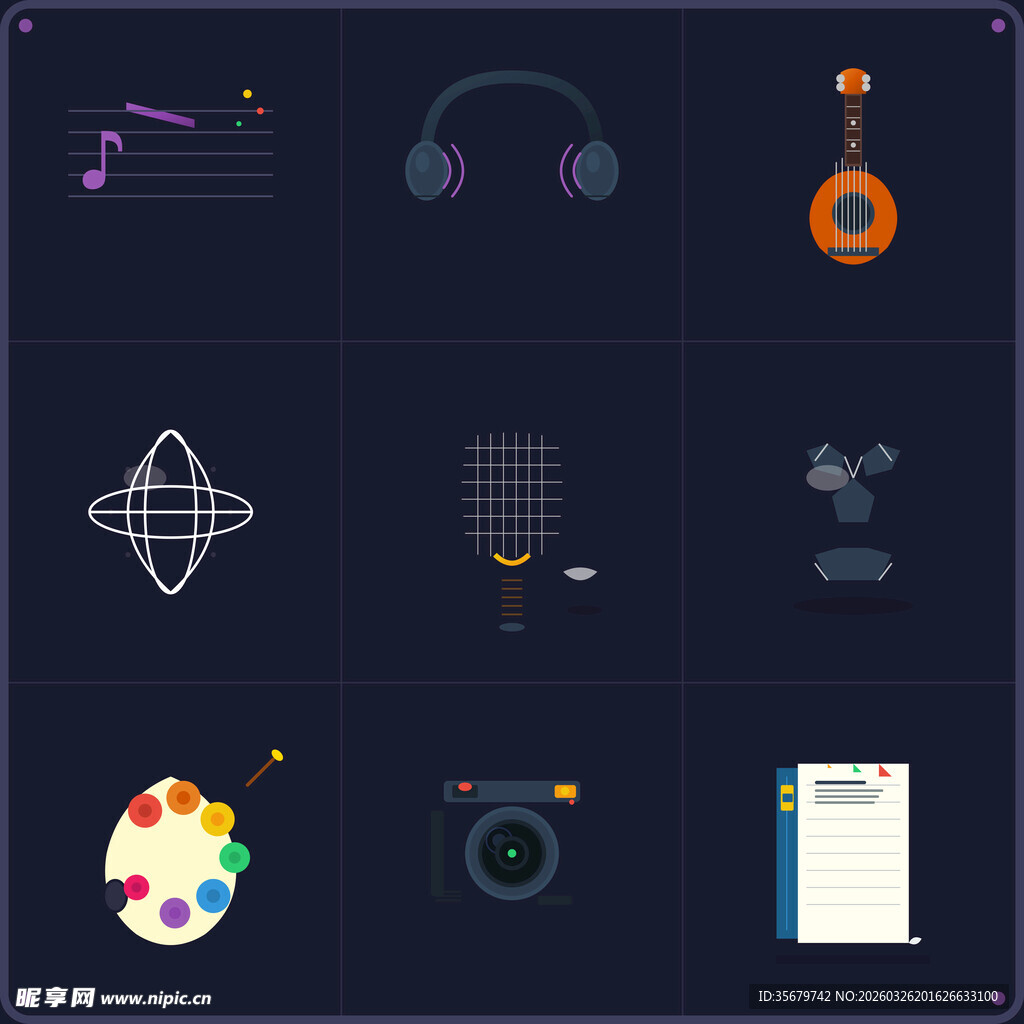 科技与创意工具图标集