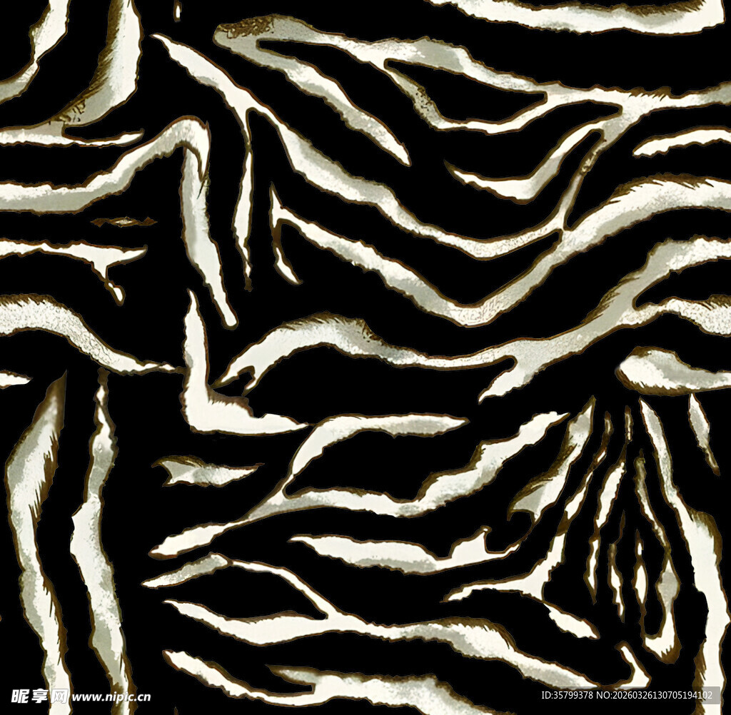 黑白斑马纹布料纹理