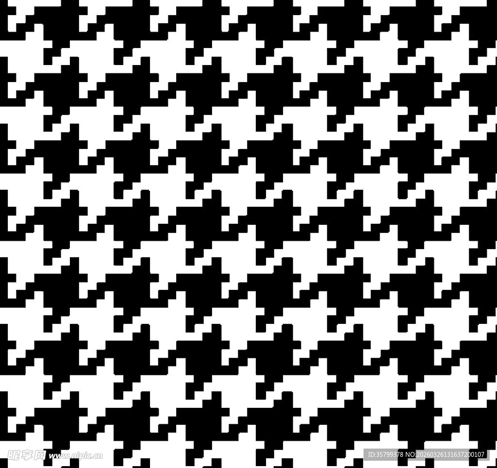 黑白千鸟格图案纹理