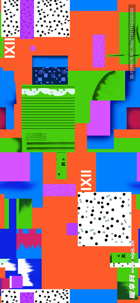 多彩拼接几何图案背景