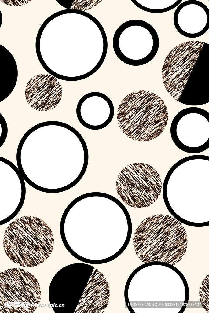 手绘圆圈纹理图案背景