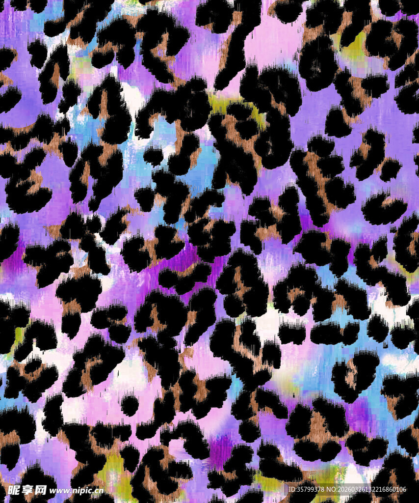 多彩豹纹图案纹理