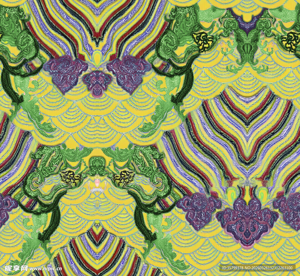 黄绿紫几何图案纹理