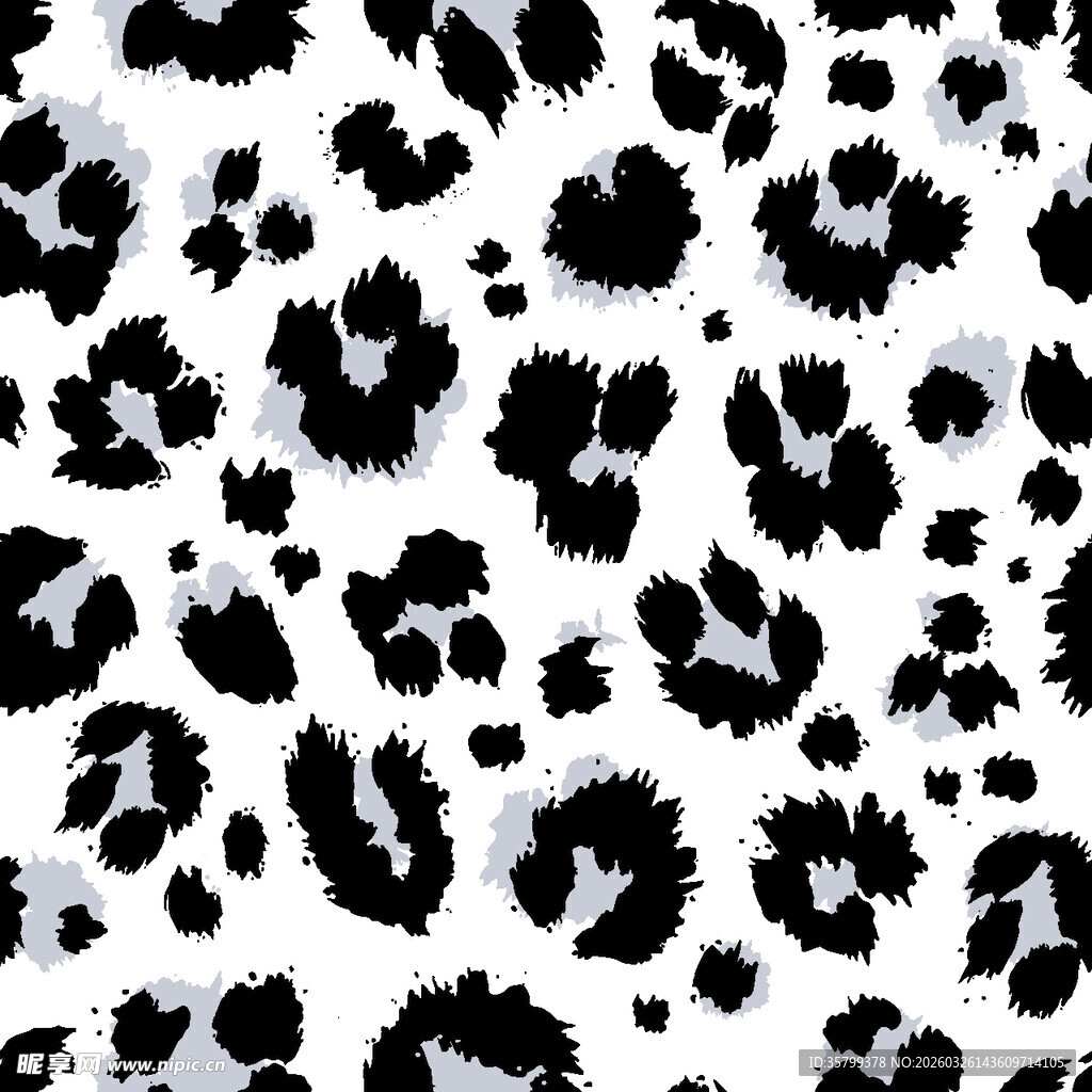 黑白豹纹图案纹理