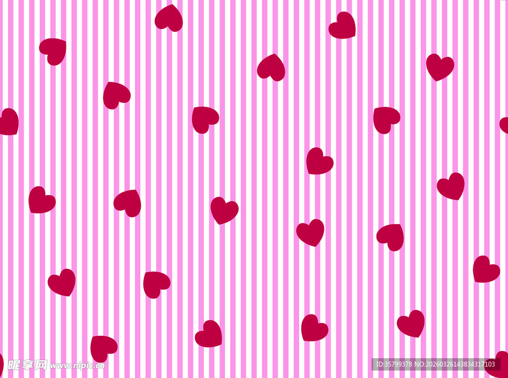 粉色爱心条纹背景图案