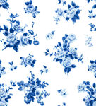 蓝白花卉图案纹理背景