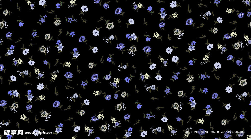 黑色背景上的蓝紫色闪光颗粒