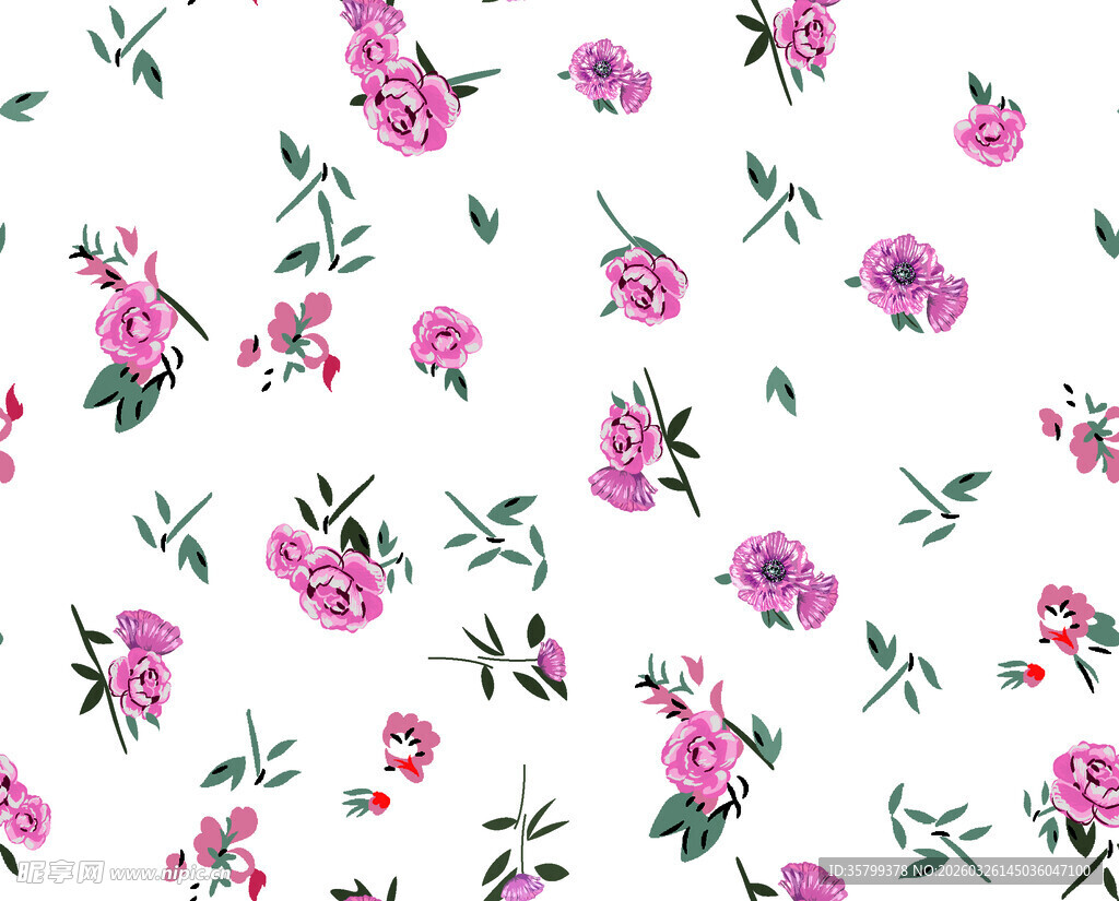 粉色花卉图案背景