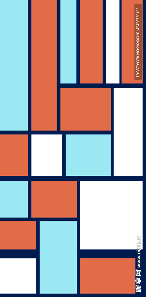 几何色块拼接图案