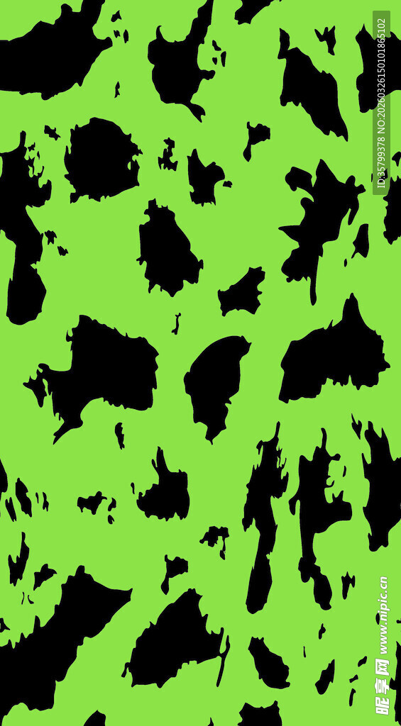 绿底黑色抽象图案纹理