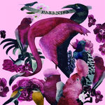 梦幻紫色奇幻鸟类花卉图