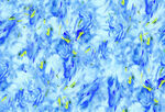 蓝色花卉抽象图案纹理