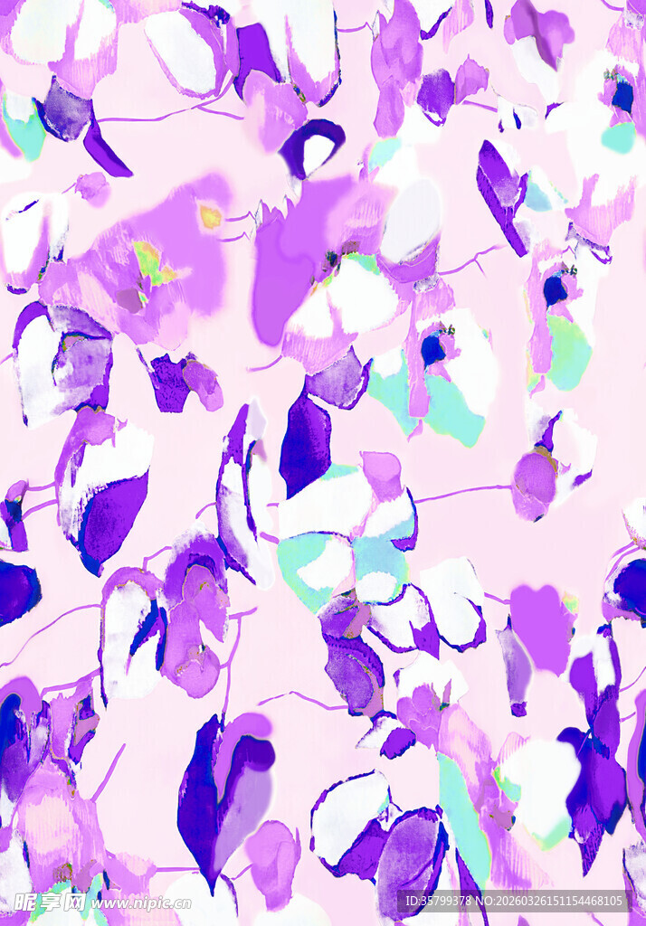 梦幻紫色花卉图案背景