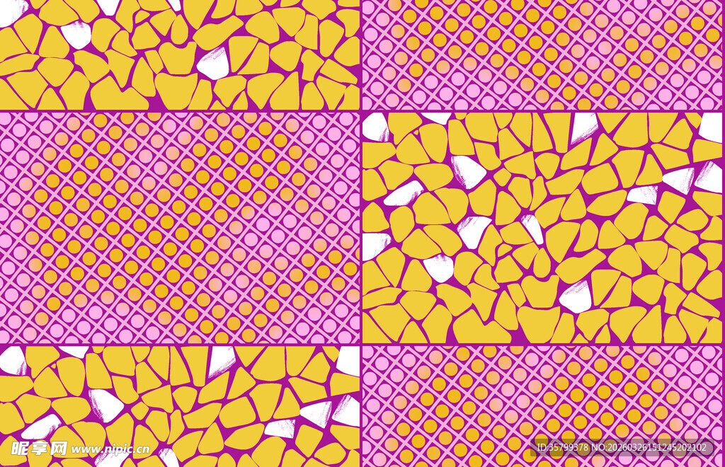 多彩几何图案拼接背景图