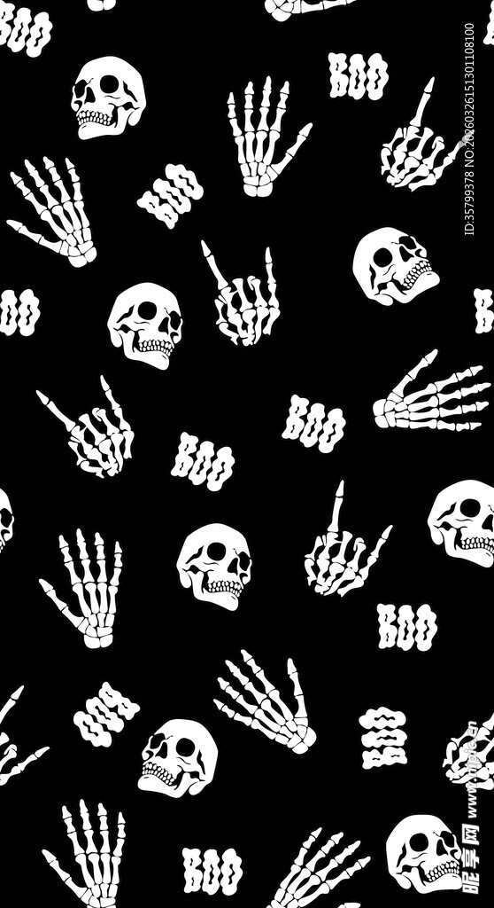 骷髅手掌图案背景设计