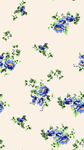 蓝花绿叶花卉图案背景