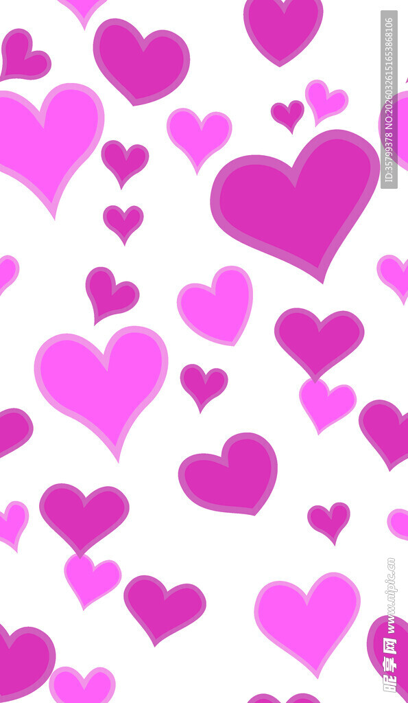 粉色爱心图案背景