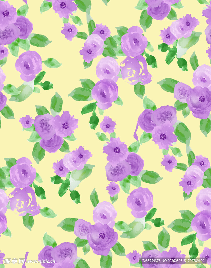 淡紫色花卉图案背景