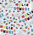 夏日缤纷图案背景