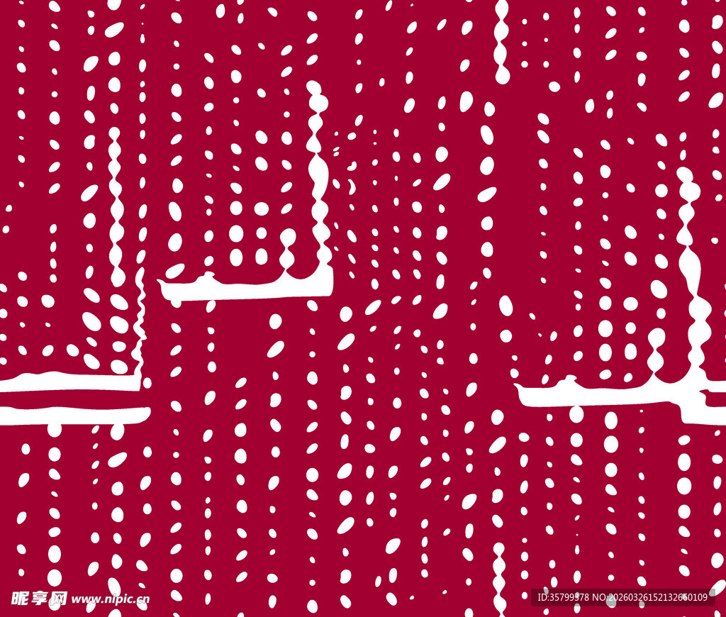 红色点状几何纹理图案