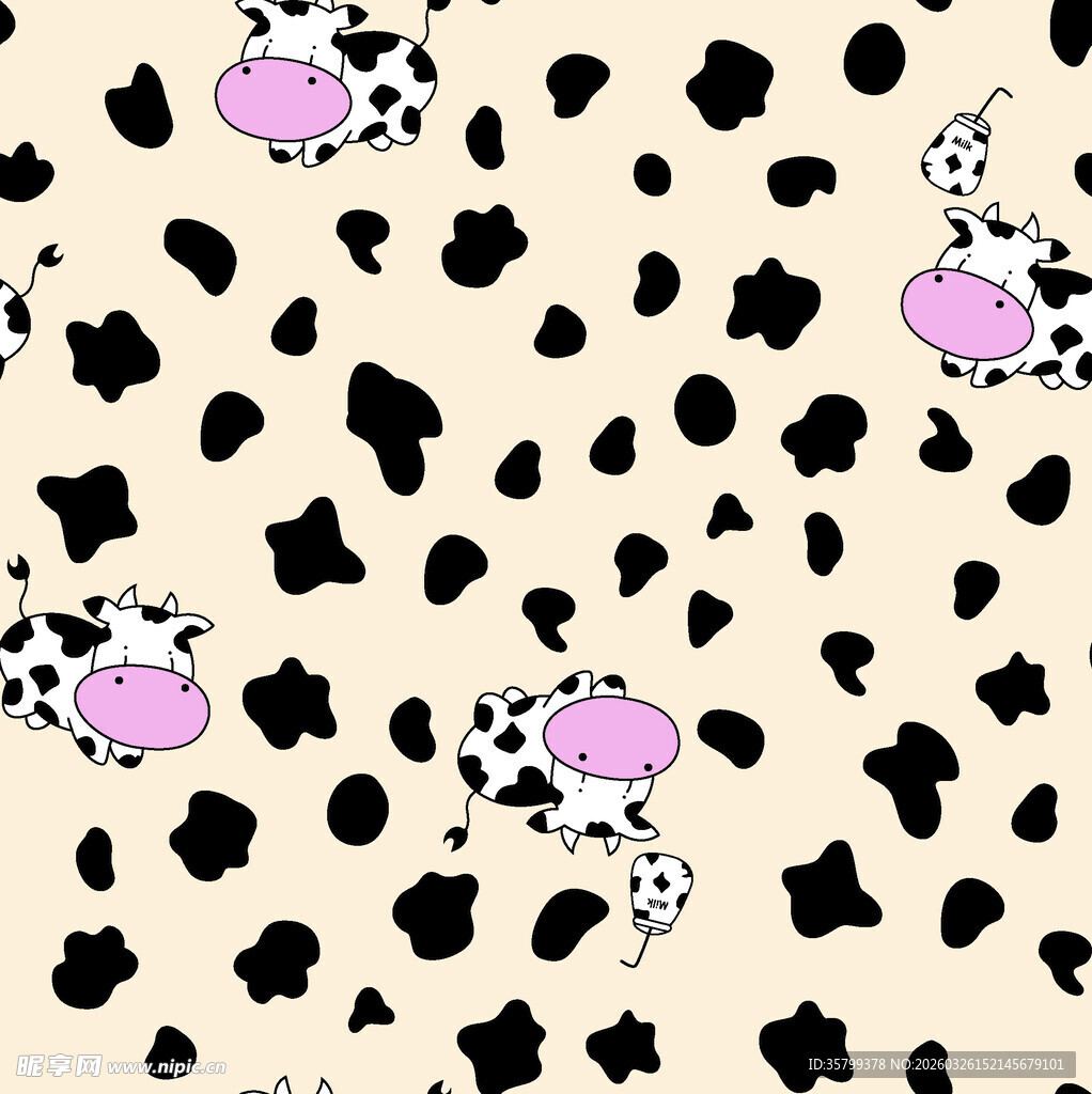 奶牛斑点图案背景纹理