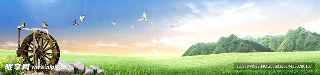 美丽田园风光图景