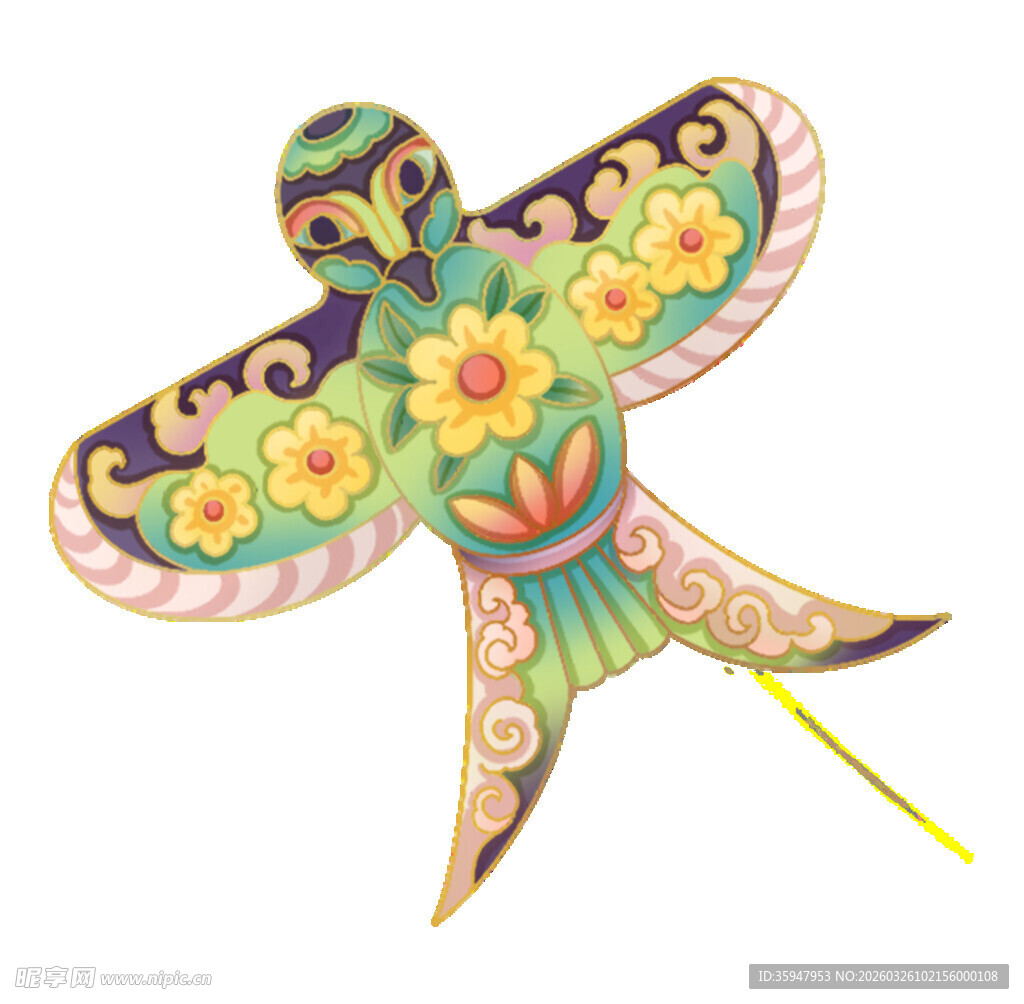 传统彩色燕子风筝