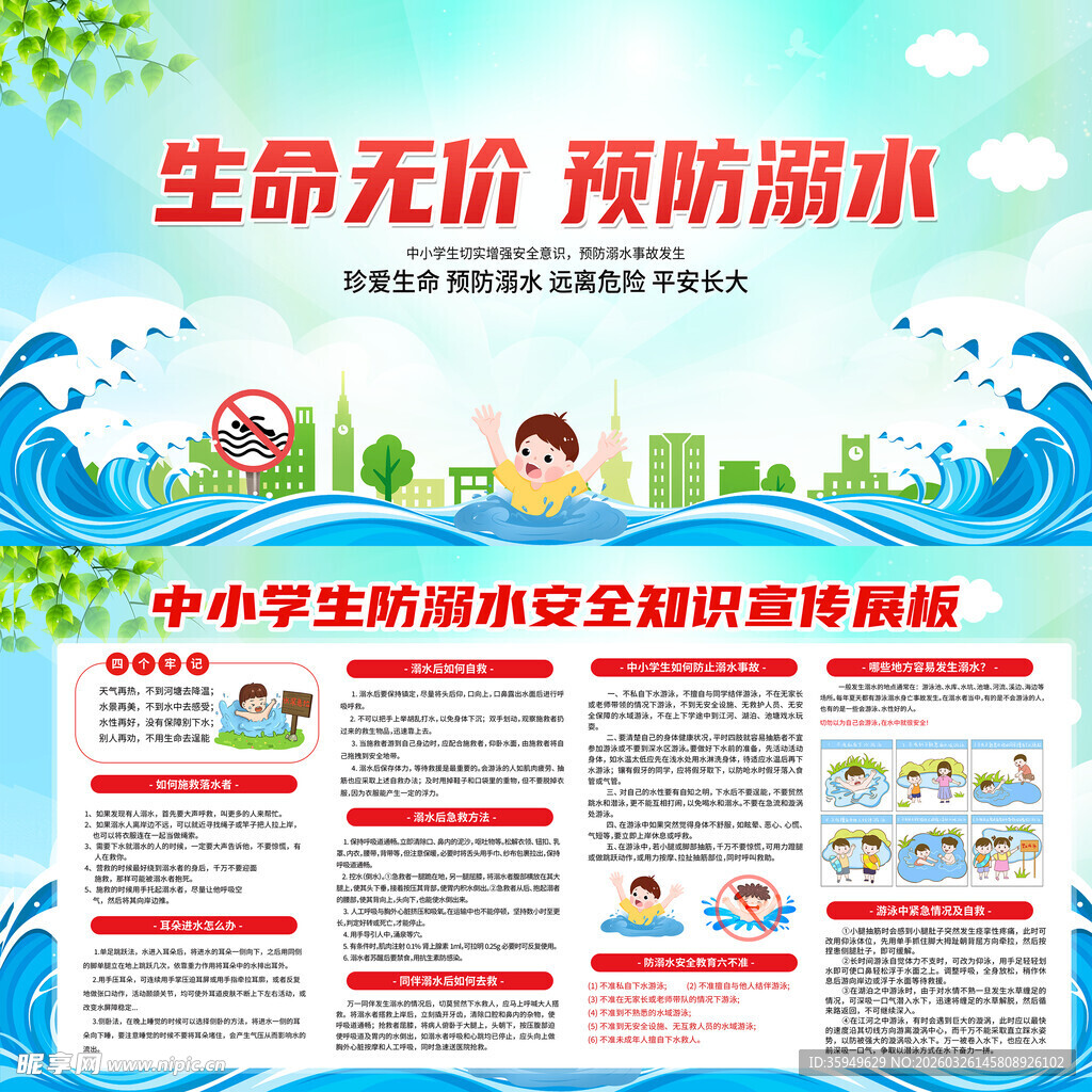 预防溺水展板