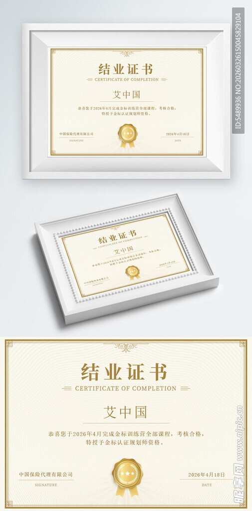 精美荣誉证书模板展示